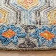 thumbnail image 3 of SAFAVIEH Trace Constantina Geometric Area Rug, Grey/Blue, 8' x 8' Round, 3 of 7