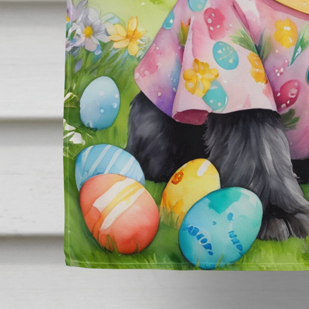 Schnauzer Easter Egg Hunt House Flag 28 in x 40 in