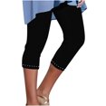 thumbnail image 2 of FNFYFH Clearance Womens Active Yoga Capris Lightweight Quick Dry Pants,Black, 2 of 7