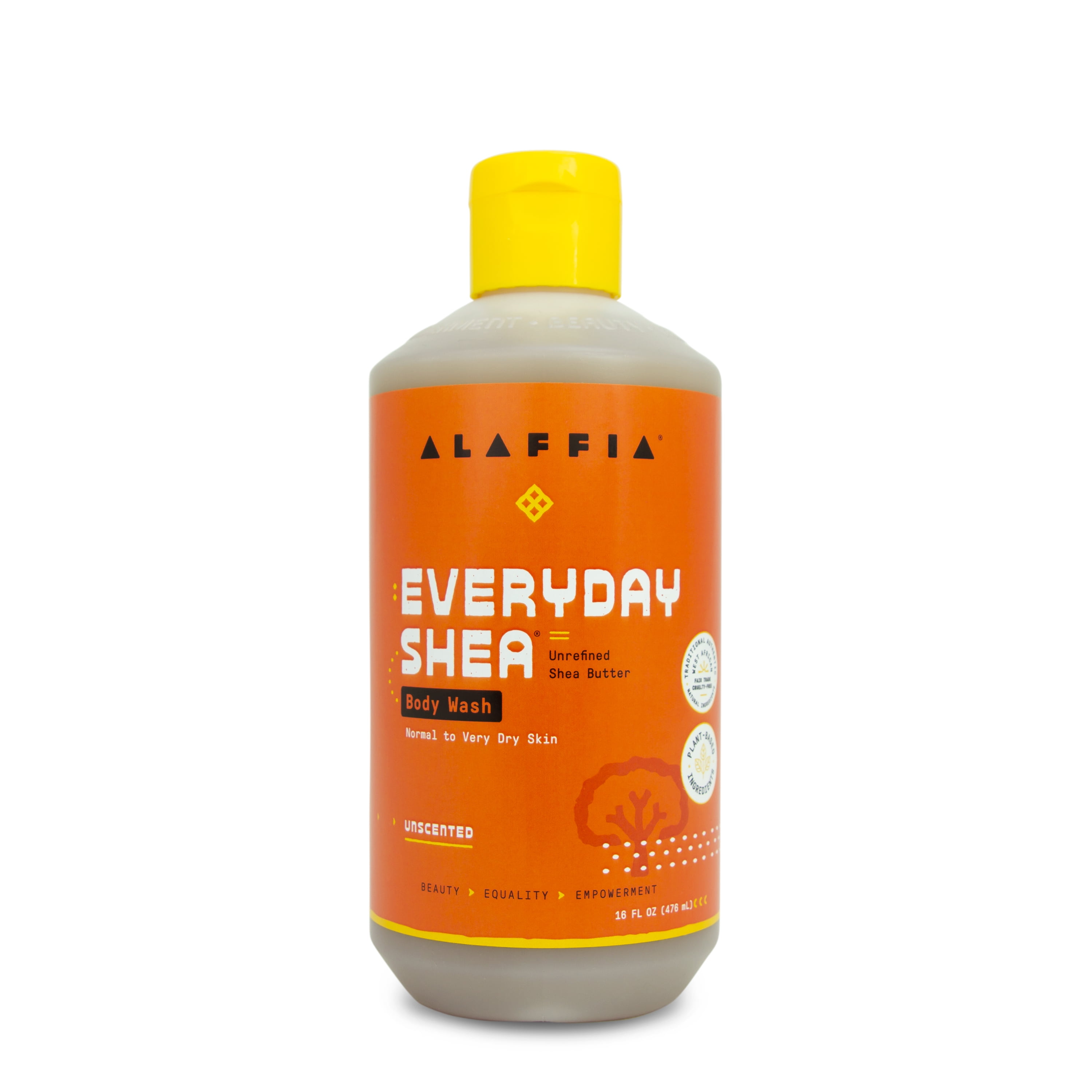 Alaffia Everyday Shea Body Wash, Unscented, 16 oz