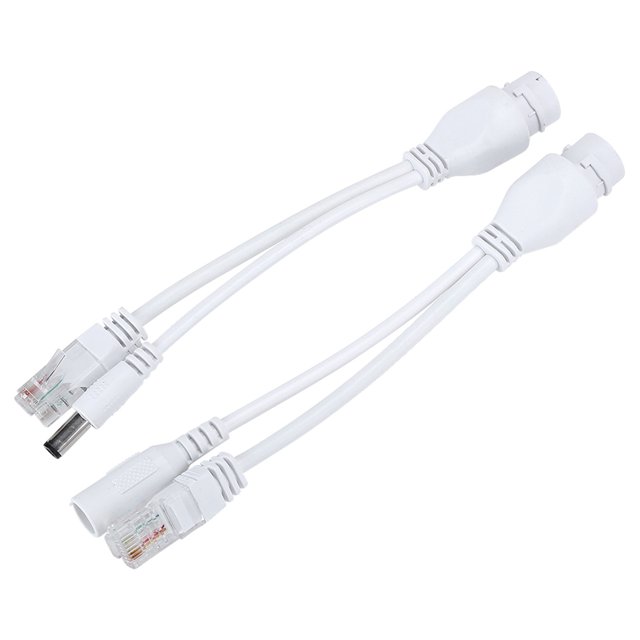 PoE Splitter IEEE 802.3af PoE Adapter Splitter 12V DC with ABS Material for Non POE Devices Such As IP Cameras Access Points