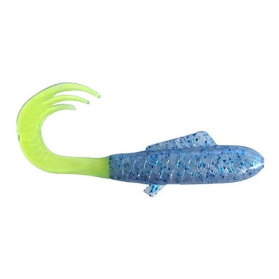 AWD Baits 2in Crappie Delight - CD60 Blue Pearl/Chartreuse 20pk