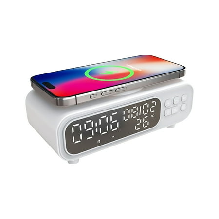 Auto-Dimming LED Alarm Clock with Night Light, Indoor Temp Display, Date Feature & Modern Design for Bedroom Essentials