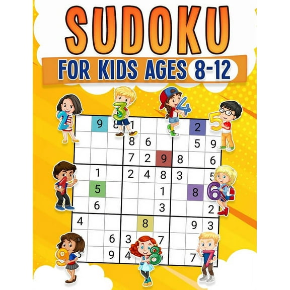 Sudoku for Kids Ages 8-12 Childrens Activity Book With Over 340 Sudoku Puzzles Grids Include 4x4, 6x6, and 9x9 Easy, Med, (Paperback)