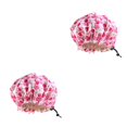 thumbnail image 4 of sweethay Gorro de dormir de noche para niños, gorro de dormir de satén, gorro de dormir para el hogar, fruta rosa fruta rosa 2Conjunto, 4 of 6