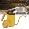 thumbnail image 3 of Stainless Steel Gooseneck  Drip Pot Coffee Long Mouth Tea Kettle Hand Coffee Maker Yellow, 3 of 8