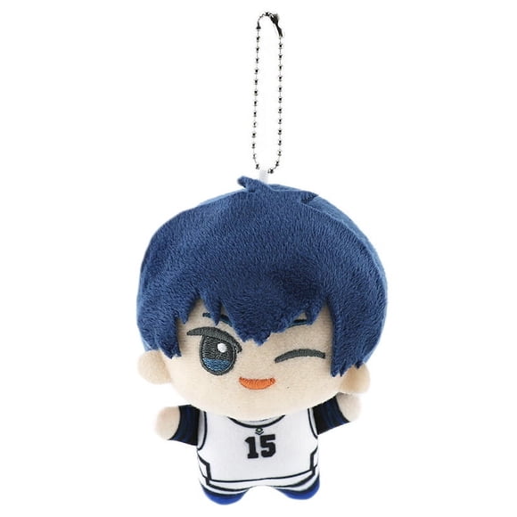 Blue Lock Isagi Yoichi Plush Keychain, 4.7 Inch Anime Charm with Jersey