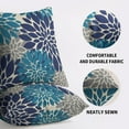 thumbnail image 5 of Navy Blue Grey Gray Pillow Covers 16X16 Inch Set of 2, Summer Modern Geometry Dahlia Floral Print Decorative Throw Pillow Covers Outdoor Farmhouse Cushion Case for Couch Sofa Bed Decor, 5 of 5