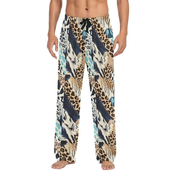 Cheetah Leopard Skin Men's Pajama Pants with Pocket Lounge Pants Pajama Sleep Pant Pj Comfortable