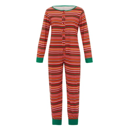 

Dewadbow Christmas Jumpsuit Santa Claus Stripe Mother Kids Baby Matching Family Pajamas