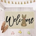 thumbnail image 5 of Welcome Bunny Easter Door Mat, Seasonal Spring Flower Home Decor Low-Profile Switch Rug Door Mat Floor Mat for Indoor Outdoor 17x29 Inch, 5 of 6