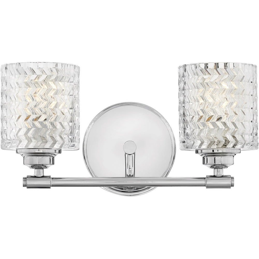 Bathroom Vanity 2 Light Fixtures With Chrome Finish Steel Material Medium Bulb 15" 200 Watts