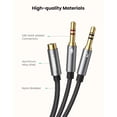 thumbnail image 4 of Divisor de auriculares Ugreen 3.5mm hembra a 2 dual 3.5mm masculino negro, 4 of 6