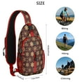thumbnail image 5 of Sling Backpack,Brown Christmas Snowflake Pattern Crossbody Bag with Water Bottle Holder,Waterproof Sling Bag for Men/Women with Chest Phone Holder for Hiking,Travel, 5 of 6