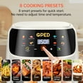 thumbnail image 2 of GPED Air Fryer, 7.5 QT 8-in-1 Oilless Air Fryer Oven with Visible Cooking Window, Nonstick and Dishwasher-Safe Basket, Customized Temp/Time, Including Air Fryer Paper Liners 50PCS, Ivory, 2 of 7