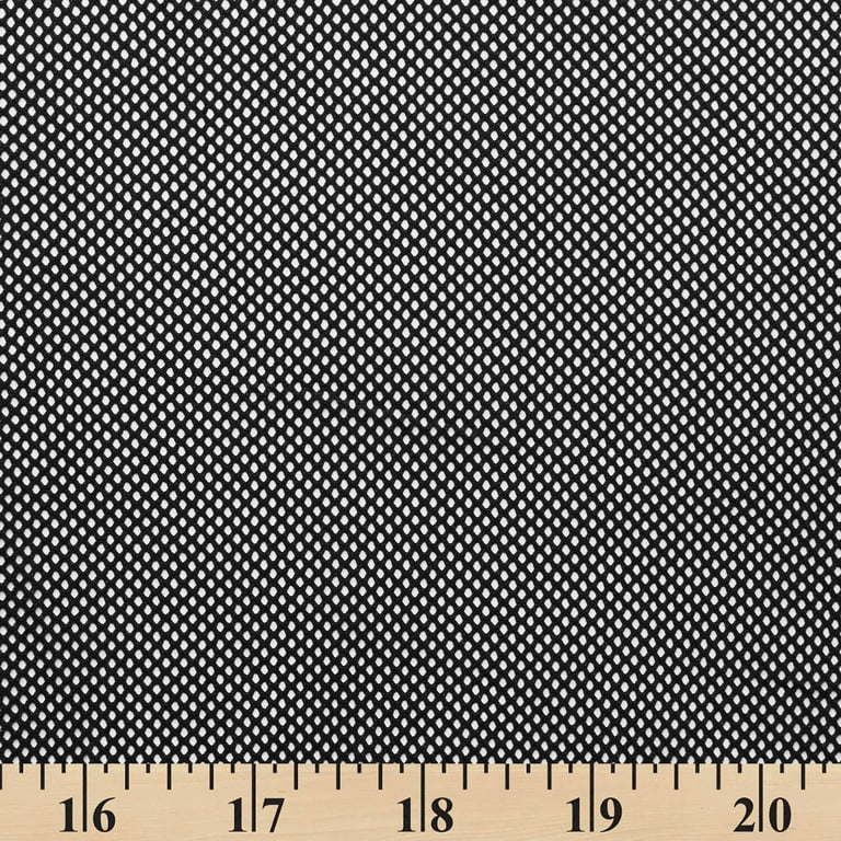 Polyester Knit Diamond Mesh Fabric - Black Sheer Polyester 63 By The Yard