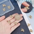 thumbnail image 3 of 10Pcs Brass Micro Pave Clear Cubic Zirconia Charms, 3 of 9