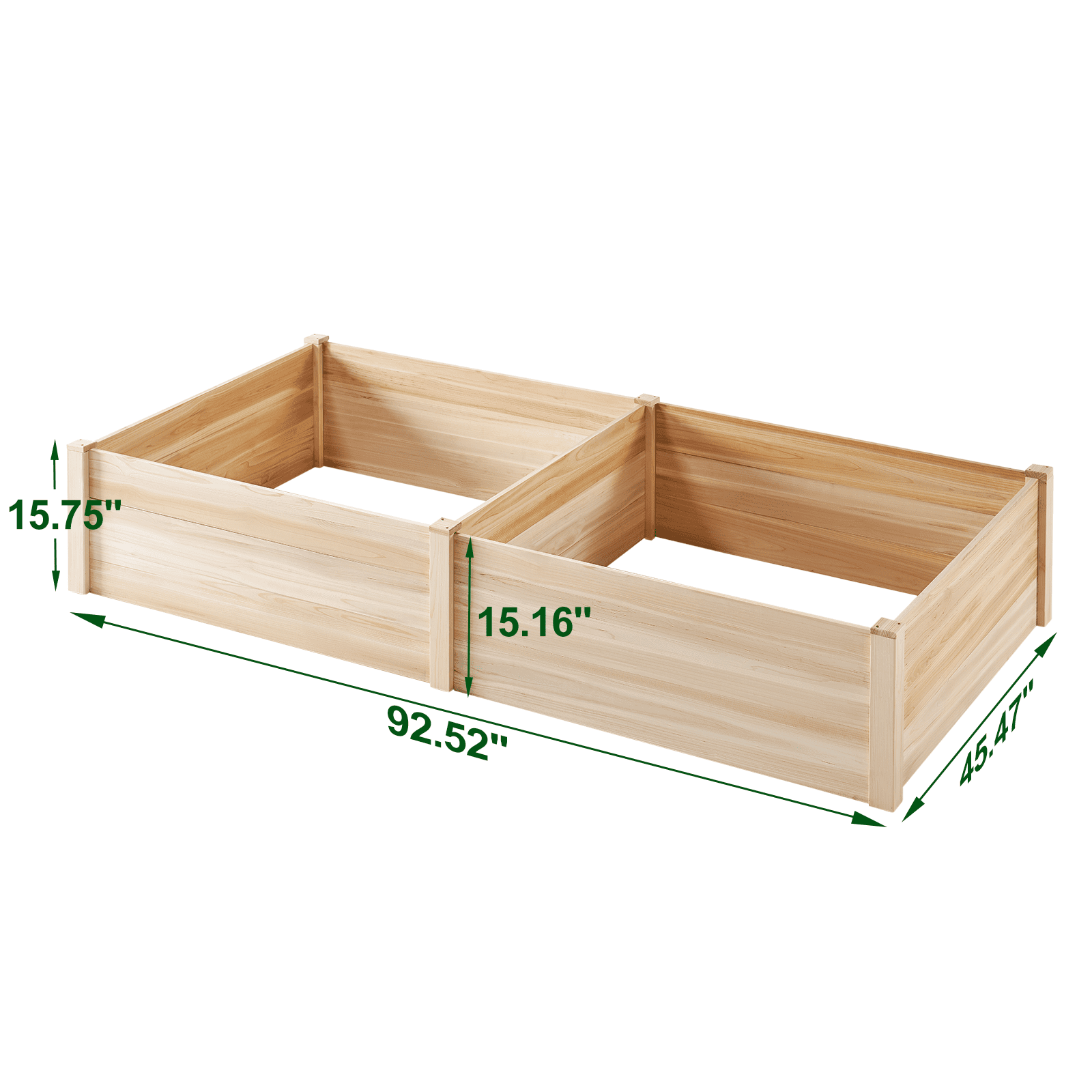 Jocisland 8x4 Ft Wood Raised Garden Bed, Durable Raised Planter Box for Vegetables, Herbs, and Flowers, Flower Bed for Outdoor Gardening with Open Base