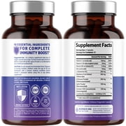 N1N Premium 10 in 1 Immune Support Booster with Elderberry, Vitamin C, Zinc, 60 Veg Caps