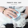 thumbnail image 4 of Green Pet Massage Brush Shell Shaped Handle Hair Remover Cats Grooming Tool, 4 of 4