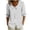 White, variant on Women's Polka Dot Peter Pan Collar Blouse, 3/4 Puff Sleeve Button-Down Casual Cotton Shirt for Women