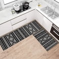 thumbnail image 4 of Black Boho Kitchen Rug Mat Decor Black and White Kitchen Rugs Sets of 2 Non-Slip Washable Kitchen Mats for Floor Set of 2, 4 of 7