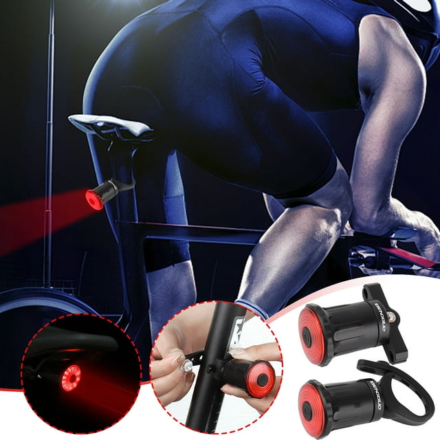Iumwxz Lamp Light Bicycle Tail Light Usb Charging Smart Brake Sensor Night Riding Tail Light Floor Lamp Room Decor A Plastic Holiday Travel