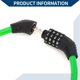 thumbnail image 3 of Candado de bicicleta Unique Bargains, cable de seguridad, combinación reiniciable de 4 dígitos, cadena de acero de 64 cm, verde, 1 pieza, 3 of 6