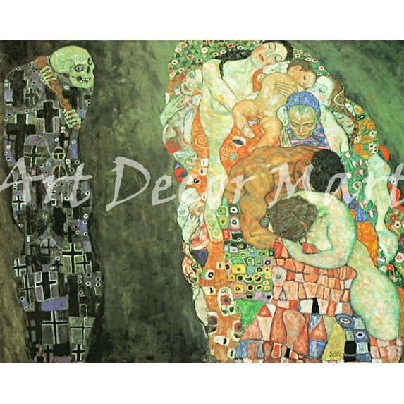 Death And Life-Klimt - CANVAS OR FINE PRINT WALL ART