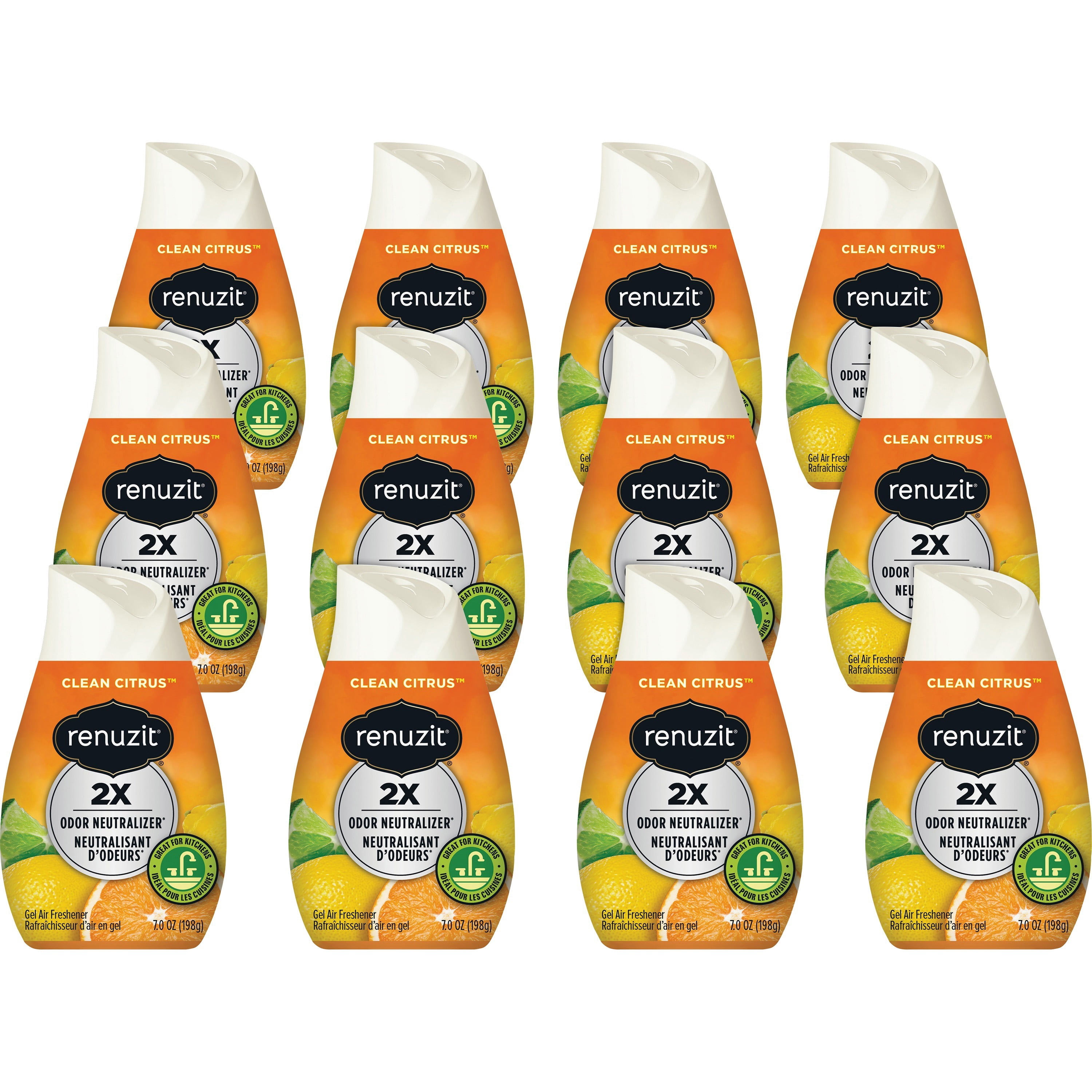 Dial, DIA35000CT, Clean Citrus Gel Air Freshener, 12 / Carton, Orange
