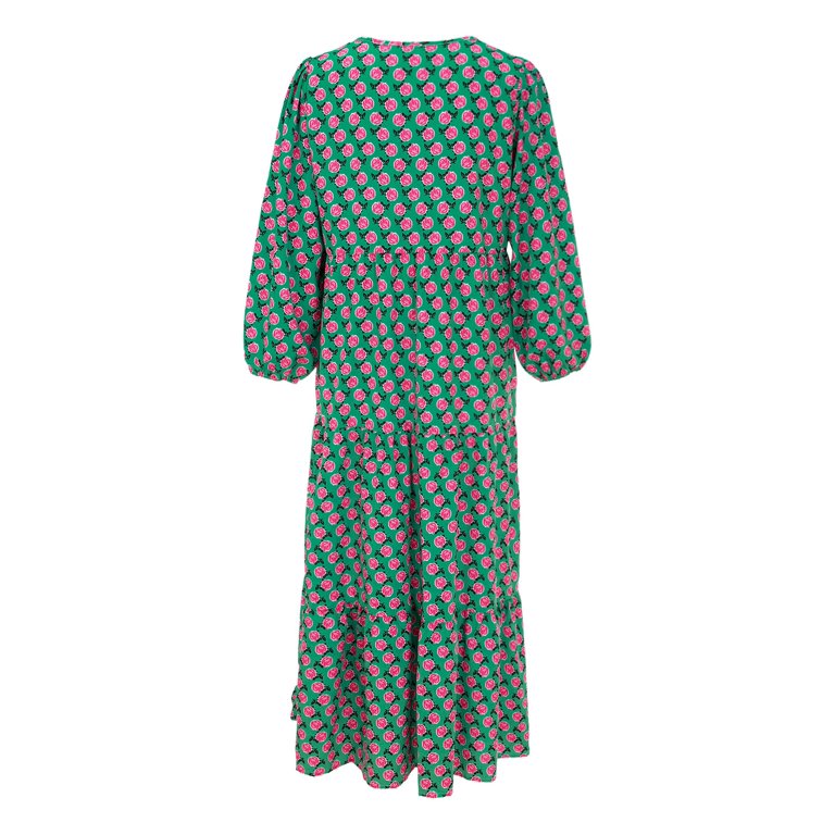 Cathalem Women Boho Floral Puff Sleeve Tiered Maxi Dress Casual Layered  Loose Vacation Beach Long Dress(Black,M) - Walmart.com