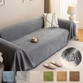 thumbnail image 3 of HUGNEO 71"x118" Chenille Sofa Cover, Non Slip Soft Tassel Couch Cover, Machine Washable Furniture Protector for Kids Pets, Dark Gray, 3 of 11
