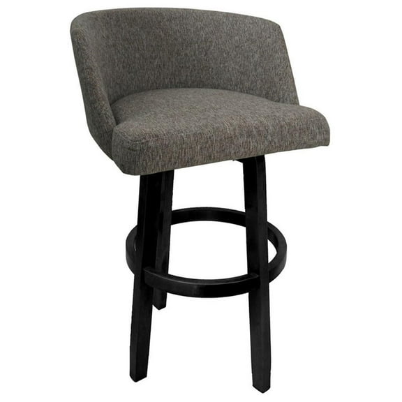 Extra Tall Swivel Wood Bar Stool 34" Joey - Vivian - Mojave Grey - Black