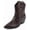 Brown Pu, variant on Women Ankle Boots Western Cowboy Slip On Short Block Heel Pointed Toe Cowgirl Stitched Booties INCITY-S White 7.5