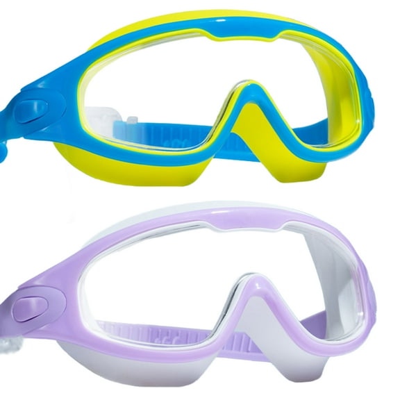 2 Pack Goggles for Kids Toddler 3-15, Anti Fog No Leak Clear Swim Goggles for Boys Girls Pool Beach Swimming