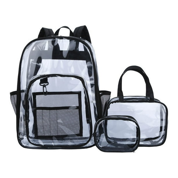 Mochila impermeable de PVC transparente para portátil de 15,6 pulgadas