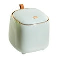 thumbnail image 3 of Cubo de basura de escritorio con tapa tipo Cubos de basura de lujo ligeros Herramientas de limpieza Papelera para baño Encimera Cocina Vanity Verde claro Macarena bote de basura de escritorio, 3 of 8