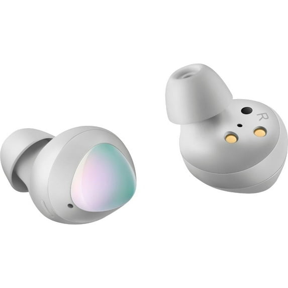 Pre-Owned Samsung Galaxy Buds, Bluetooth True Wireless Earbuds (Wireless Charging Case Included), Aura Glow Silver