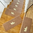 thumbnail image 2 of Alfombra antideslizante de madera para escaleras de interior de 22' x 8.7', de goma, lavable y reutilizable, ideal para personas mayores., 2 of 6