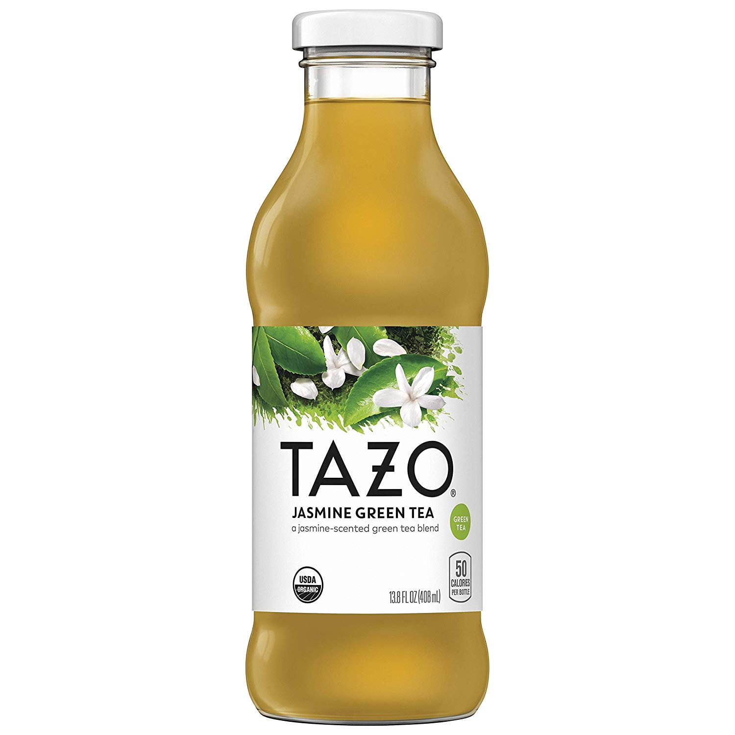 (8 Bottles) Tazo Organic Jasmine Green Iced Tea, Pure Gingerly Jasmine