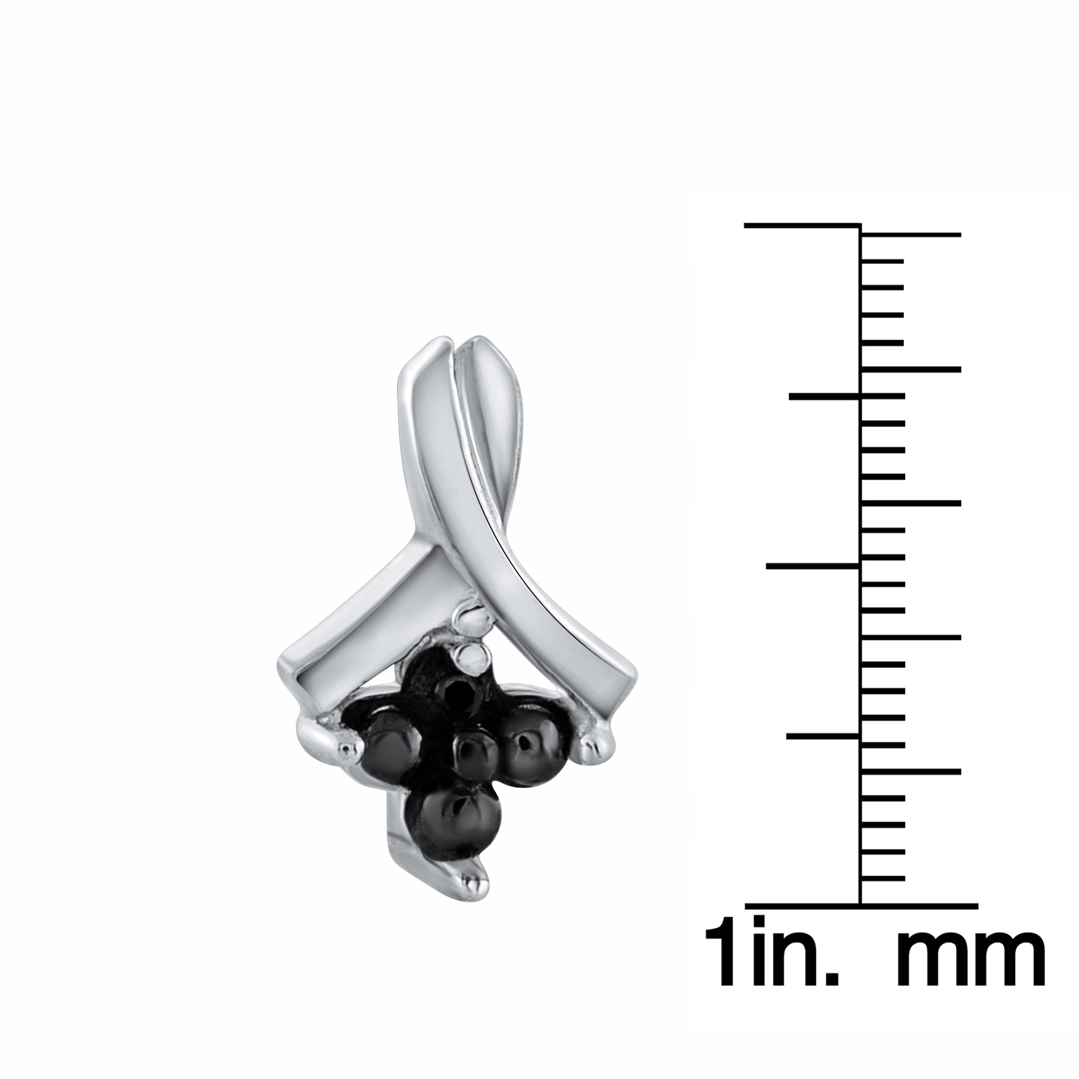JewelersClub Black Diamond Earrings for Women Sterling Silver – Black Diamond Studs – Hypoallergenic Sterling Silver Stud Earrings for Women with Secure Push-Back Closure
