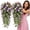 Purple, variant on Sruoe Simulated Flower Violet Green Silk Flower Wall Hanging -border Rattan Hanging Basket Ceiling Decoration Accessories