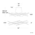 thumbnail image 5 of WAC Lighting Parallax 55in LED Linear Pendant in 3000K Brushed Nickel Brushed Nickel, 5 of 5
