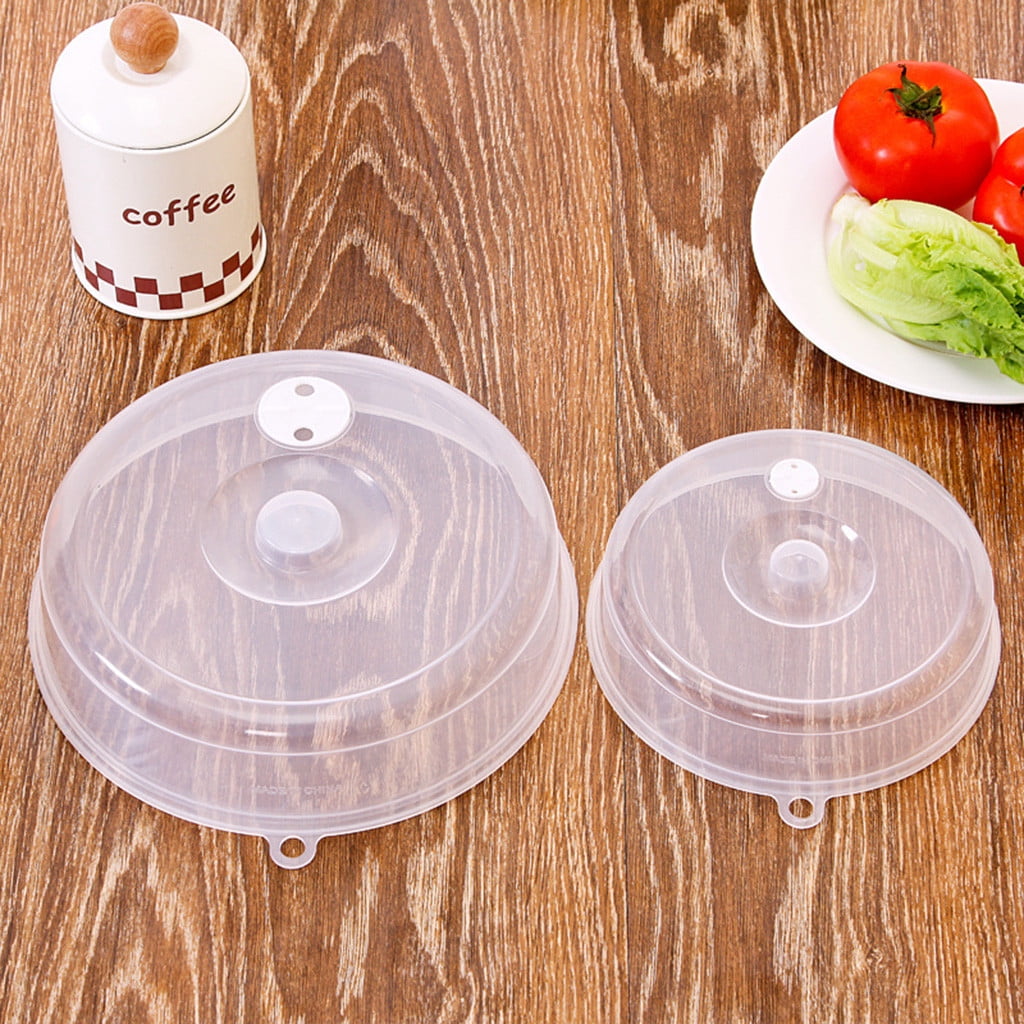 Fridge Microwave Plate Cover Clear Steam Vent Splatter Lid 6/9" inch Food Dish