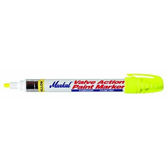 Markal Paint Marker, Permanent, Yellow 97050