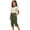 V90-Army Green, variant on WhouRiu Girls Casual Beach Pants Summer Solid Color Drawstring Waist Cropped Trousers Kids Comfortable Lightweight Trousers With Pockets,13-14 Years