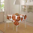 thumbnail image 3 of Nappe de Basketball Lavable 60 x 60 Pouces Nappe Carrée Résistante aux Taches Couverture de Table de Pique-Nique en Polyester Nappe de Fête pour Pique-Nique, Cuisine, Camping, 3 of 6