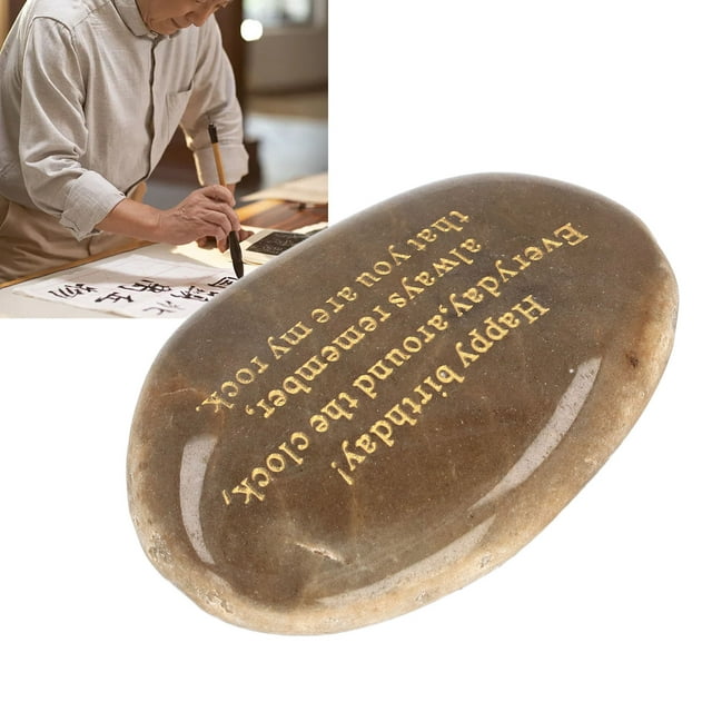Happy Birthday Engraved Rocks, Pebbles Comfortable Compact Decorative Happy Birthday Stone for Home for Women