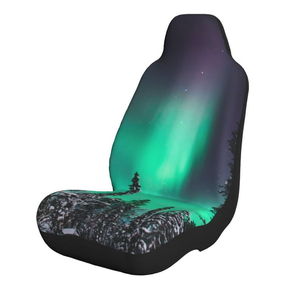 Xecao Northern Lights 2 for Automotive Seat Covers for Cars Trucks and SUVs – Gray Car Seat Covers for Front Seats, Truck Seat Protectors-1