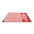 thumbnail image 2 of Ahgly Company Machine Washable Indoor Round Abstract Red Modern Area Rugs, 3' Round, 2 of 4